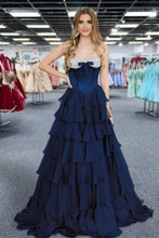 Load image into Gallery viewer, Princess A Line Sweetheart Pink Corset Prom Dress with Beading Ruffles