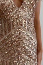 Load image into Gallery viewer, Sparkly Sequin Mermaid V-Neck Open Back Long Prom Dress
