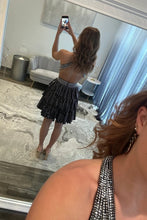 Load image into Gallery viewer, Bling A Line Halter Neck Blue Short Homecoming Dress with Beading
