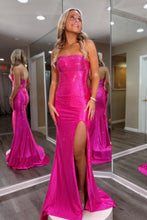 Load image into Gallery viewer, Sparkly Mermaid Strapless Green Long Prom Dress with Beading