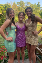 Load image into Gallery viewer, Sparkly Bodycon Sweetheart Ivory Short Homecoming Dress with Beading