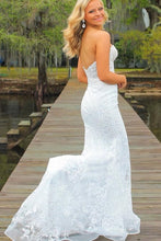 Load image into Gallery viewer, Stunning Black Sweetheart Backless Mermaid Long Prom Dress with Appliques