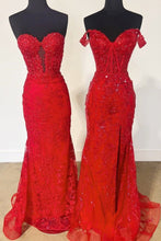 Load image into Gallery viewer, Stunning Black Sweetheart Backless Mermaid Long Prom Dress with Appliques