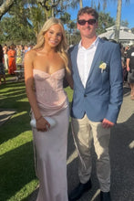 Load image into Gallery viewer, Stunning Mermaid Sweetheart Light Pink Corset Prom Dress with Appliques