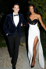 Load image into Gallery viewer, Stunning Sheath Sweetheart White Long Prom Dress with Appliques