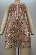 Load image into Gallery viewer, Stunning Strapless Rhinestone Corset Bodycon Homecoming Dress
