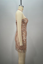 Load image into Gallery viewer, Stunning Strapless Rhinestone Corset Bodycon Homecoming Dress
