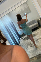 Load image into Gallery viewer, Stunning Off-the-Shoulder Short Lace Corset Homecoming Dress
