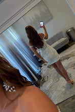 Load image into Gallery viewer, Stunning Off-the-Shoulder Short Lace Corset Homecoming Dress
