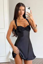 Load image into Gallery viewer, Stylish A Line Sweetheart Black Short Homecoming Dress with Beading