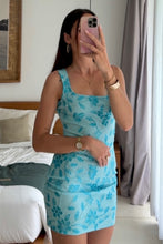 Load image into Gallery viewer, Stylish Sheath Square Neck Blue Short Homecoming Dress with Embroidery