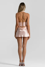 Load image into Gallery viewer, Stylish Two Piece Halter Neck Light Pink Short Homecoming Dress with Sequins