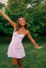Load image into Gallery viewer, Stylish A Line Spaghetti Straps White Short Homecoming Dress with Appliques
