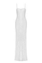 Load image into Gallery viewer, Gorgeous Sheath Spaghetti Straps Pink Long Prom Dress with Lace