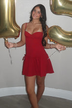 Load image into Gallery viewer, Sweety A Line Spaghetti Straps Red Short Homecoming Dress with Ruffles