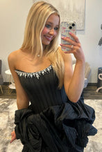 Load image into Gallery viewer, Sweety A Line Strapless Pink Corset Homecoming Dress with Beading