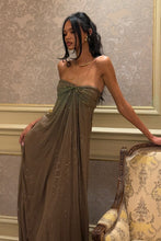 Load image into Gallery viewer, Charming A Line Sweetheart Dark Green Long Prom Dress with Beading