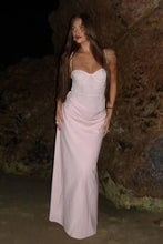 Load image into Gallery viewer, Trendy Mermaid Spaghetti Straps Light Pink Long Prom Dress with Lace