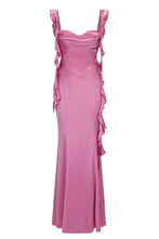 Load image into Gallery viewer, Lovely Mermaid Sweetheart Pink Long Prom Dress with Backless Ruffles