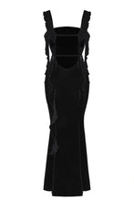 Load image into Gallery viewer, Trendy Mermaid Square Neck Light Blue Long Prom Dress with Ruffles
