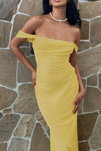 Load image into Gallery viewer, Chic Sheath Off the Shoulder Lilac Long Prom Dress with Ruched