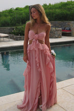 Load image into Gallery viewer, Trendy A Line Sweetheart Mint Green Long Prom Dress with 3D Flowers
