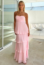 Load image into Gallery viewer, Chic A Line Sweetheart Pink Long Prom Dress with Ruffles
