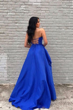 Load image into Gallery viewer, A Line Sweetheart Royal Blue Long Prom Dress with Slit
