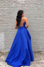 Load image into Gallery viewer, A Line Sweetheart Royal Blue Long Prom Dress with Slit