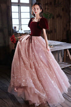 Load image into Gallery viewer, Princess A Line Square Neck Floor Length Formal Dress Party Dress