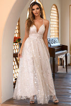 Load image into Gallery viewer, Classic A Line Spaghetti Straps Light Champagne Long Prom Dress with Bling
