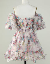 Load image into Gallery viewer, Pretty Cute Puff Sleeves A-Line Short Homecoming Party Dress
