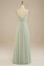 Load image into Gallery viewer, A-Line Floor Length Chiffon Bridesmaid Dress