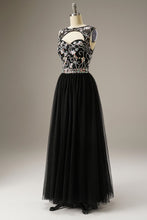 Load image into Gallery viewer, A-Line Floor Length Tulle Long Dress WIth Beading