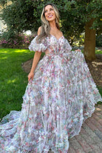 Load image into Gallery viewer, A-Line Off The Shoulder Long Tulle Prom Party Dress With Belt
