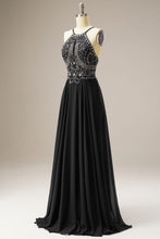 Load image into Gallery viewer, A-Line Spaghetti Straps Chiffon Long Dress WIth Beading