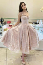 Load image into Gallery viewer, Gorgeous A-line Spaghetti Straps Glitter Homecoming Dress

