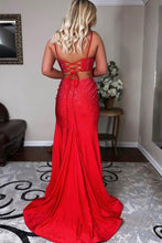 Load image into Gallery viewer, Mermaid Court Train Sequined Prom Dress With Split