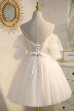 Load image into Gallery viewer, Pretty A-line Spaghetti Straps Homecoming Dress With Buttons And Applique
