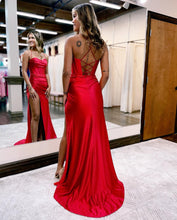 Load image into Gallery viewer, Sexy Mermaid Spaghetti Straps Prom Dress With Split
