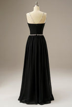 Load image into Gallery viewer, A Line Chiffon Long Dress with Beading
