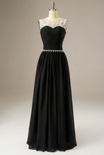Load image into Gallery viewer, A Line Chiffon Long Dress with Beading
