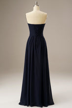 Load image into Gallery viewer, Sweetheart Corset Back Chiffon Long Dress