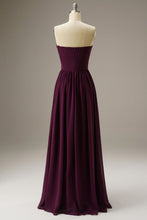 Load image into Gallery viewer, Sweetheart Empire Waist Chiffon Long Dress WIth Beading