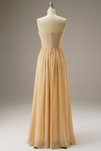 Load image into Gallery viewer, Sweetheart Empire Waist Chiffon Long Dress WIth Beading