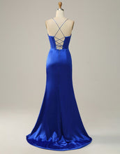 Load image into Gallery viewer, Sexy Mermaid Spaghetti Straps Prom Dress With Split
